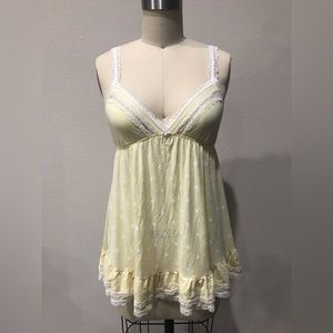 VICTORIA’S SECRET Yellow Polkadot Chemise size Small
